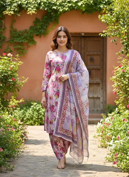 Eid Collection 3 Pcs Women's Stitched Cotton Lawn Printed Suit