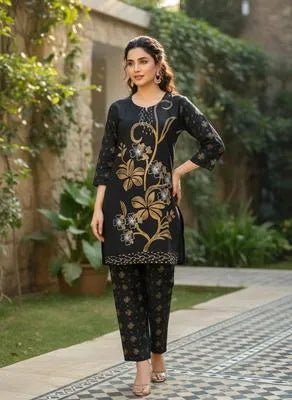 Eid Collection 2 Pcs Women's Stitched Cotton Lawn Printed Suit