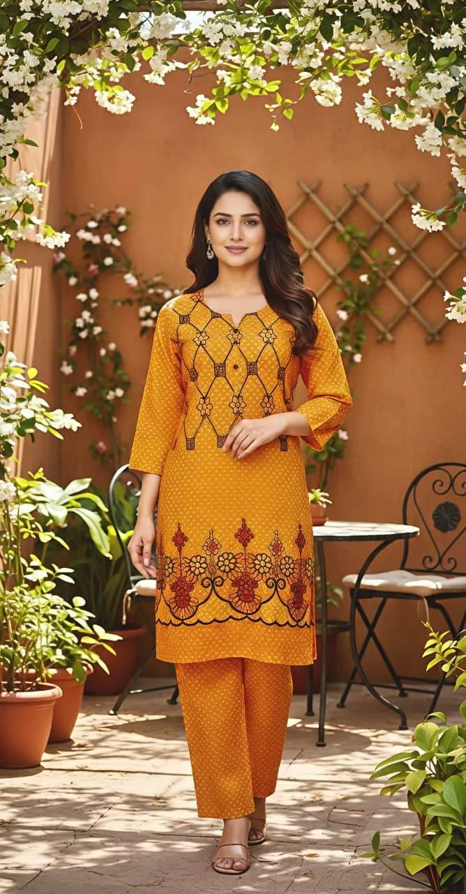 Eid Collection 2 Pcs Women's Stitched Cotton Lawn Printed Suit