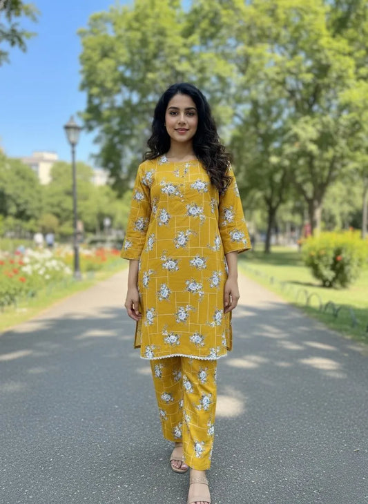 Eid Collection 2 Pcs Women's Stitched Cotton Lawn Printed Suit