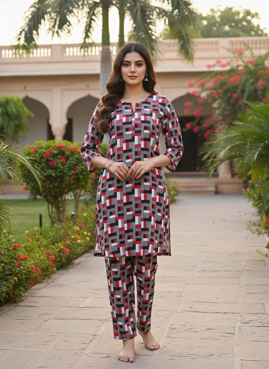 Eid Collection 2 Pcs Women's Stitched Cotton Lawn Printed Suit