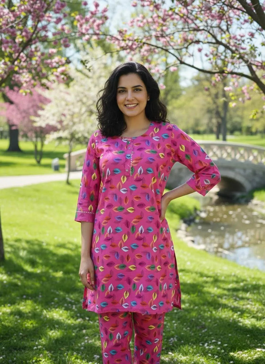 Eid Collection 2 Pcs Women's Stitched Cotton Lawn Printed Suit