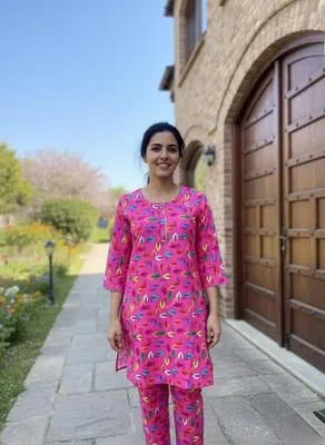 Eid Collection 2 Pcs Women's Stitched Cotton Lawn Printed Suit