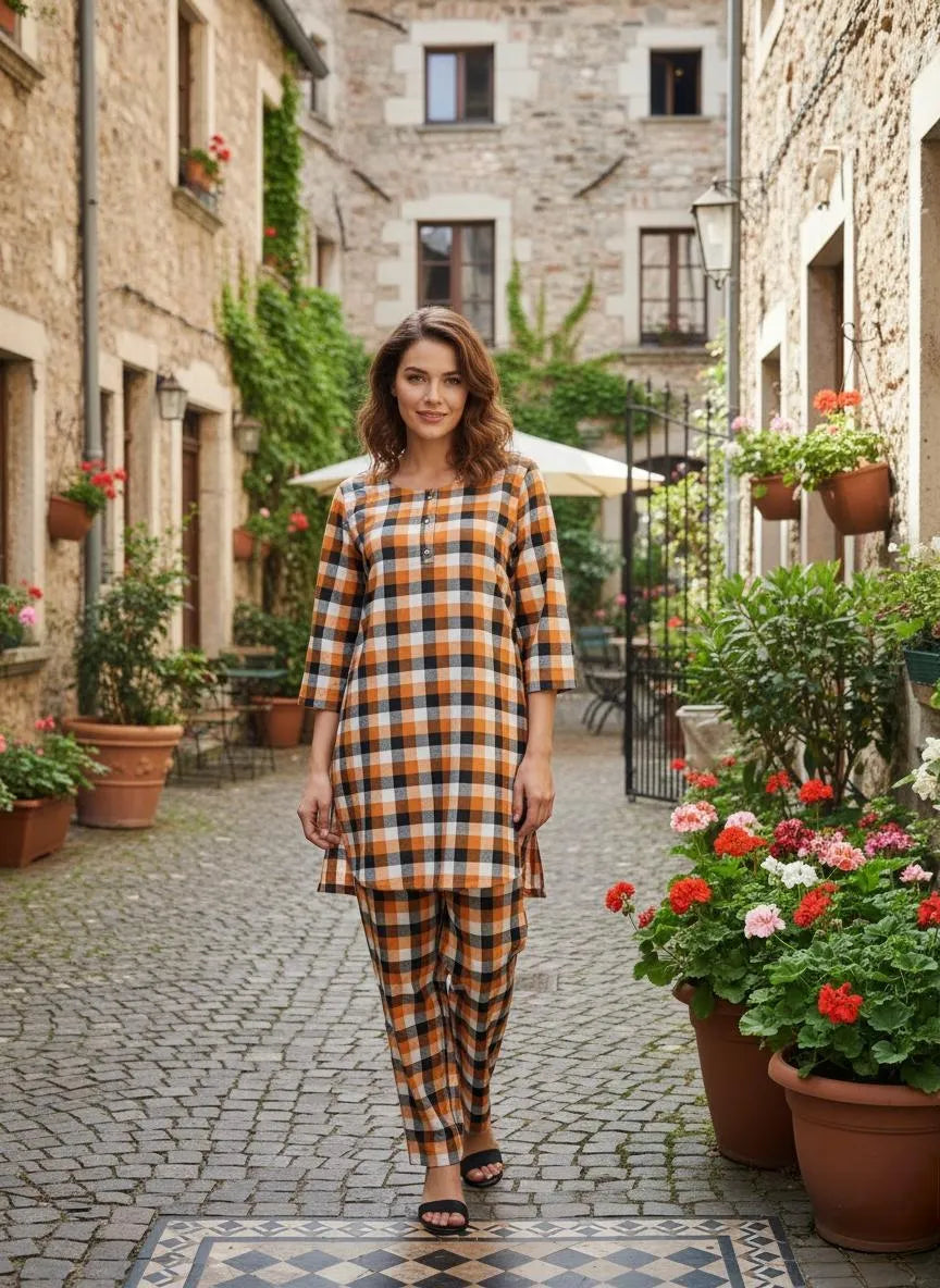 Eid Collection 2 Pcs Women's Stitched Cotton Lawn Printed Suit