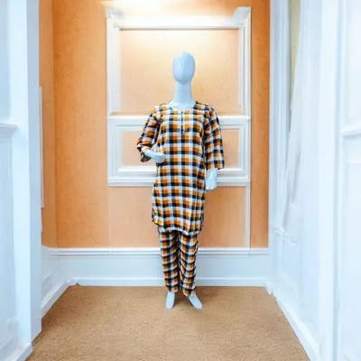 Eid Collection 2 Pcs Women's Stitched Cotton Lawn Printed Suit