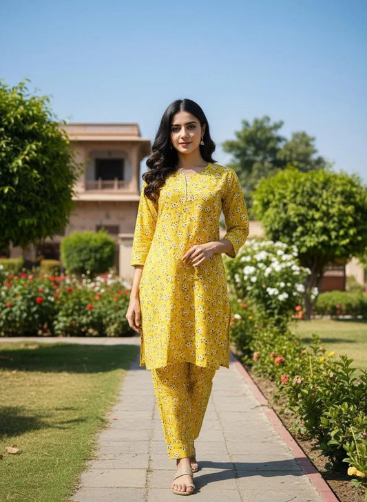 Eid Collection 2 Pcs Women's Stitched Cotton Lawn Printed Suit