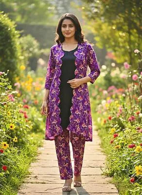 Eid Collection 2 Pcs Women's Stitched Cotton Lawn Printed Shirt And Trouser