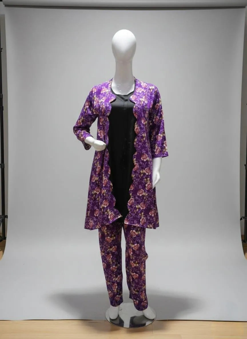 Eid Collection 2 Pcs Women's Stitched Cotton Lawn Printed Shirt And Trouser