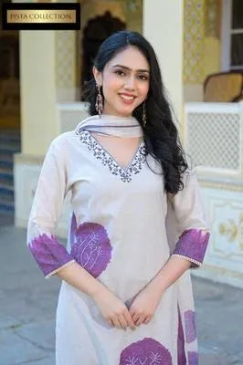 3 Pcs Women's Stitched Lawn Printed Suit