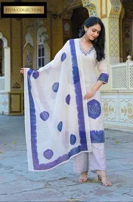 3 Pcs Women's Stitched Lawn Printed Suit