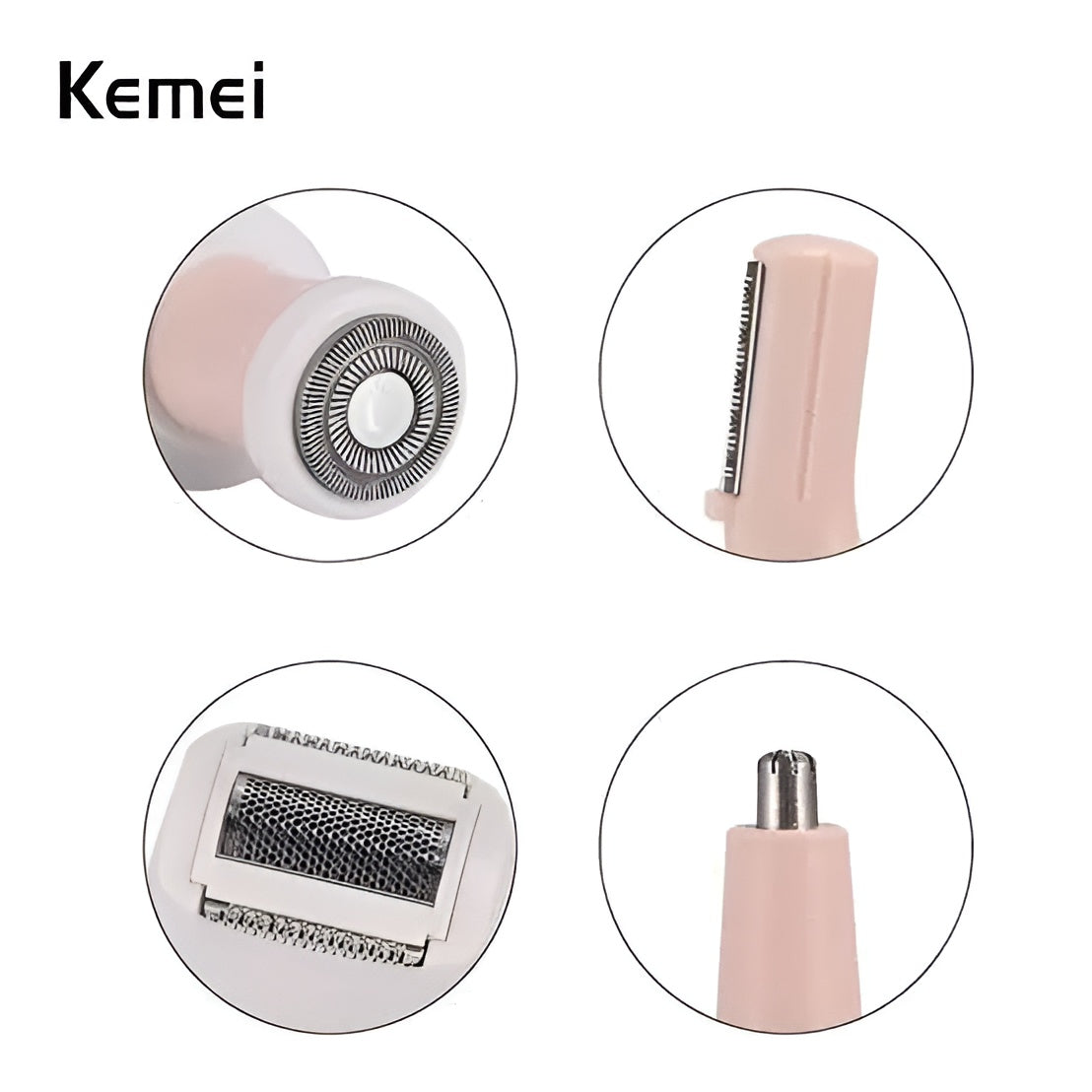 Kemei 4 in 1 Rechargeable Hair Remover Shaver Ladies epilator - KM-3024