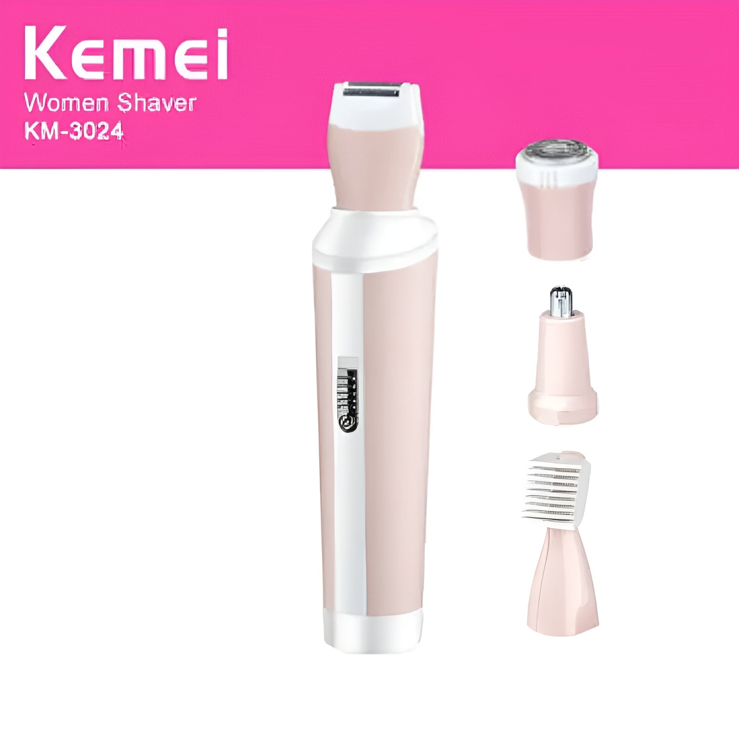 Kemei 4 in 1 Rechargeable Hair Remover Shaver Ladies epilator - KM-3024