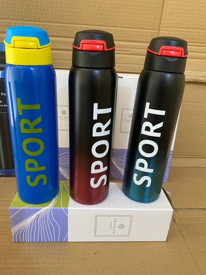 500ml Portable Sports Water Bottles Thermos With Straw