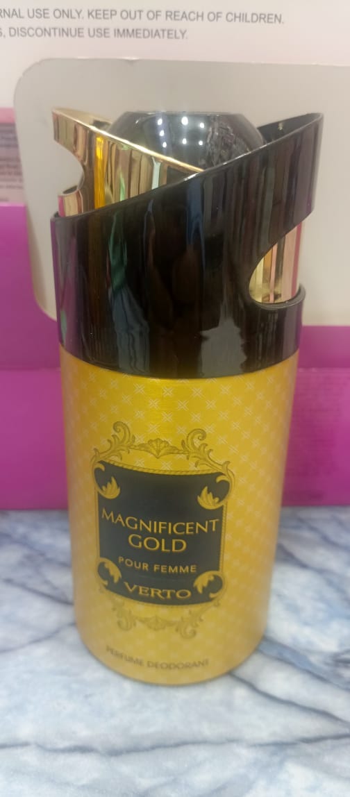 Luxury Long-Lasting Body Perfume – 250ml Original Fragrance for Men & Women (Without Box) - Magnificent Gold