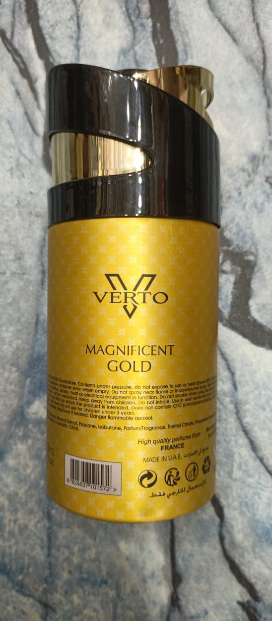 Luxury Long-Lasting Body Perfume – 250ml Original Fragrance for Men & Women (Without Box) - Magnificent Gold