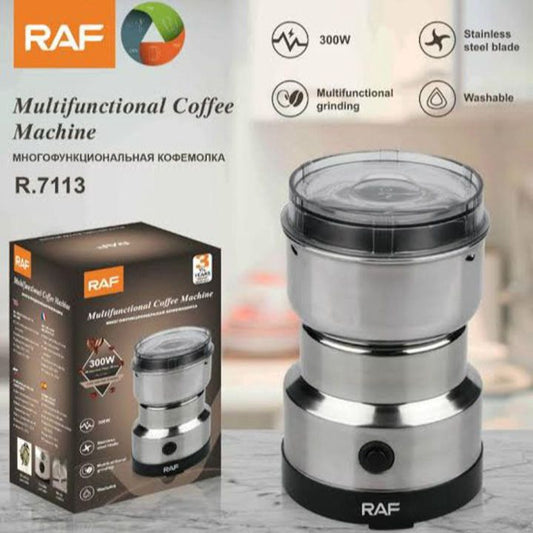 RAF Electric Coffee & Spices Grinder (4 blades) 300W Masala Grinder Steel