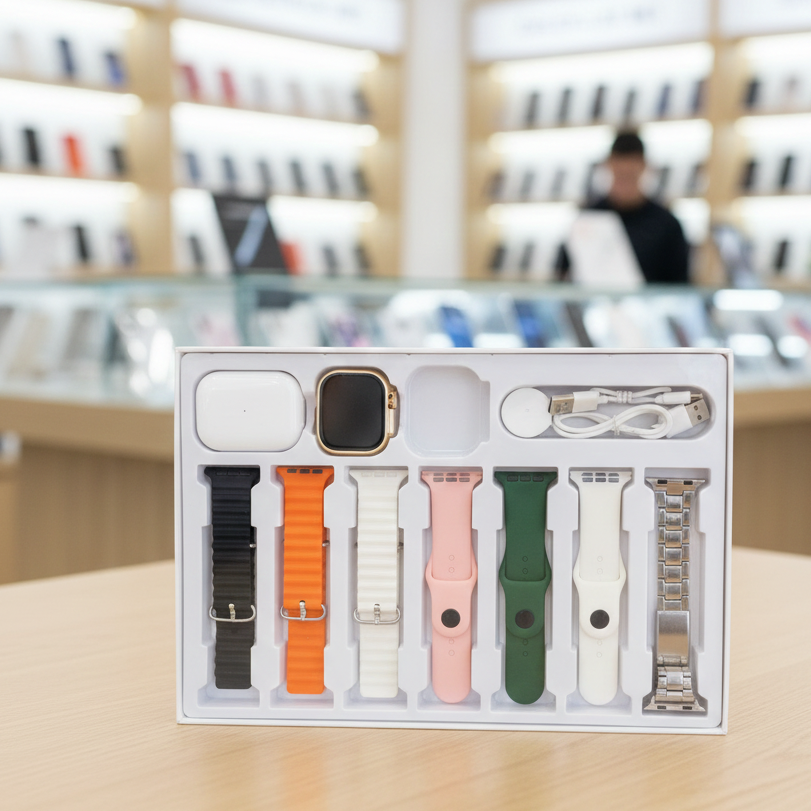 I20 Ultra Max Suit 10 In 1 Smart Watch With Airpods Comfortable Wear Stylish Design For Daily Use And Fashion Needs