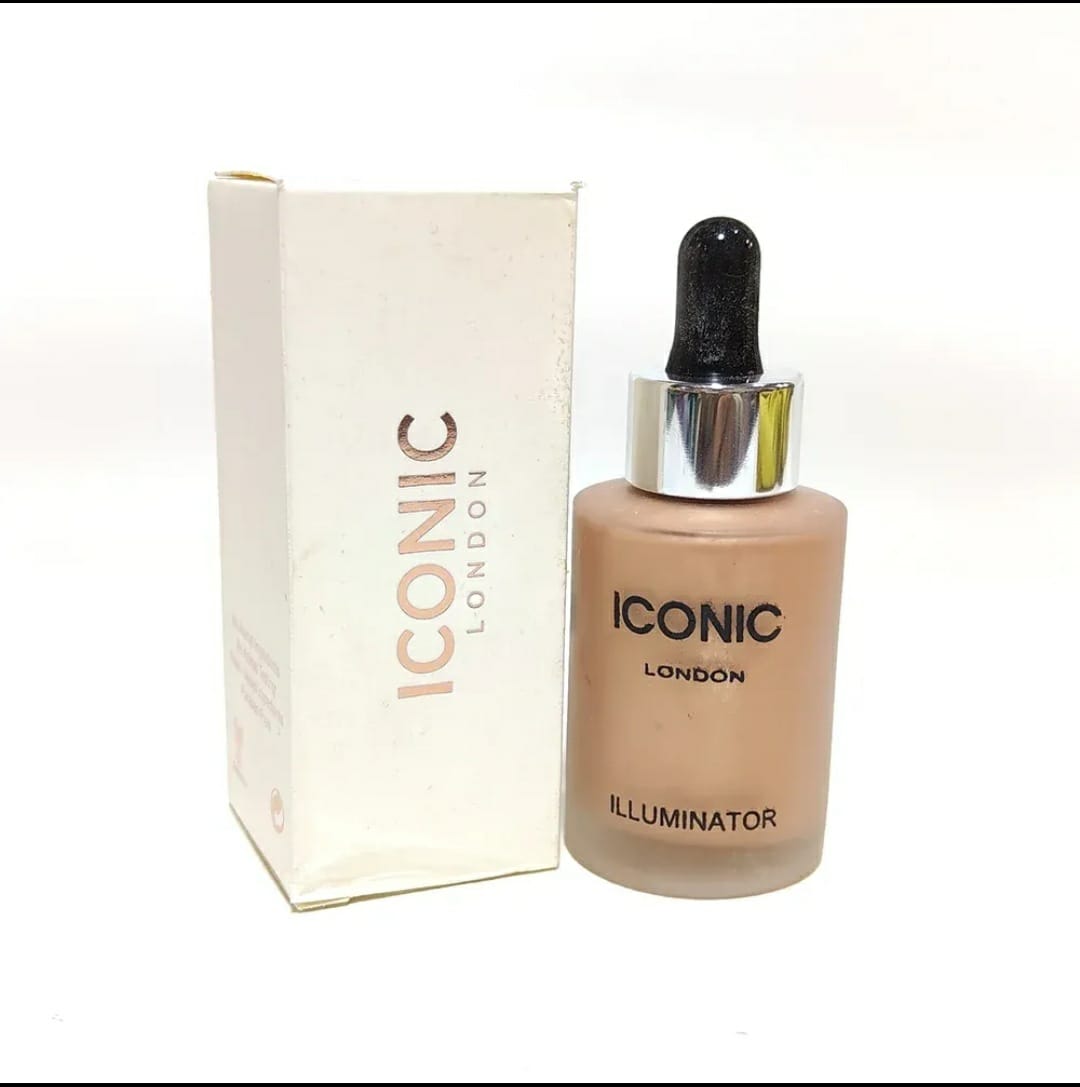 Iconic London Illuminator Highlighter Drops Ultra Glow Liquid Highlighter Radiant Finish Luminous Shine - Golden
