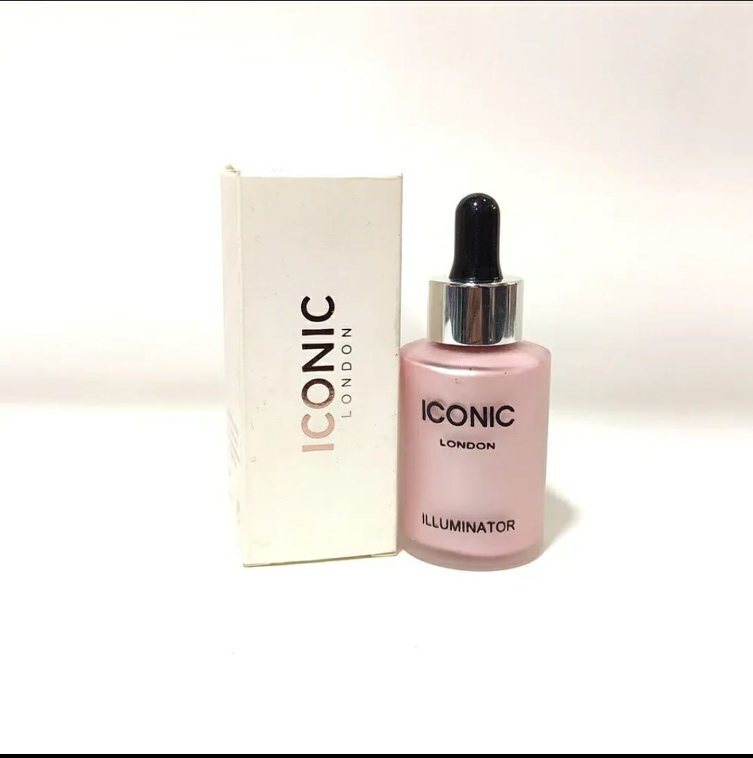Iconic London Illuminator Highlighter Drops Ultra Glow Liquid Highlighter Radiant Finish Luminous Shine - Golden