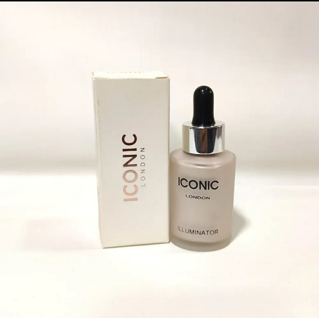 Iconic London Illuminator Highlighter Drops Ultra Glow Liquid Highlighter Radiant Finish Luminous Shine - Golden