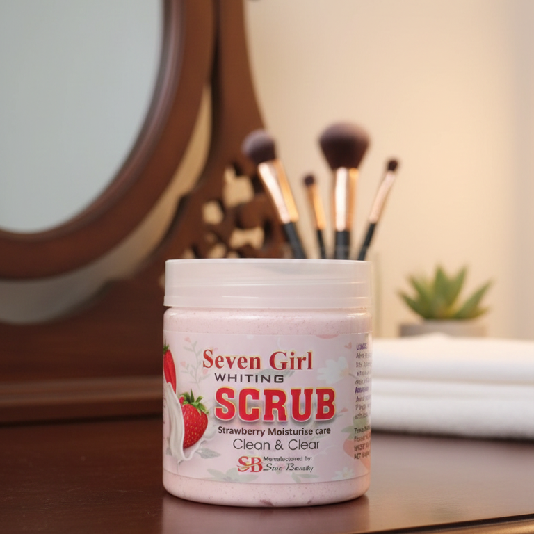 Seven Girl Whitening Scrub Strawberry Moisturise Care – Big Size