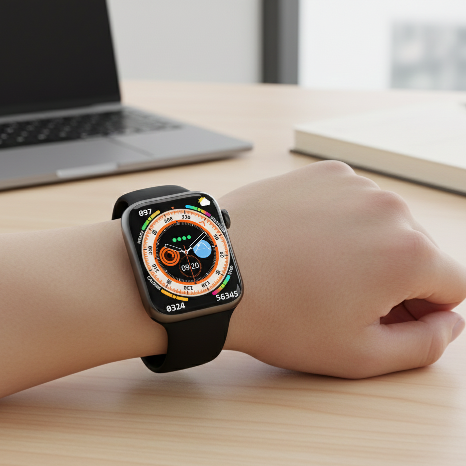 HOTTU Smart Watch Hot 8 Pro ⌚ | 2.02" HD IPS LED Display | Water Resistant | Heart Rate & Music Control | Android Compatible