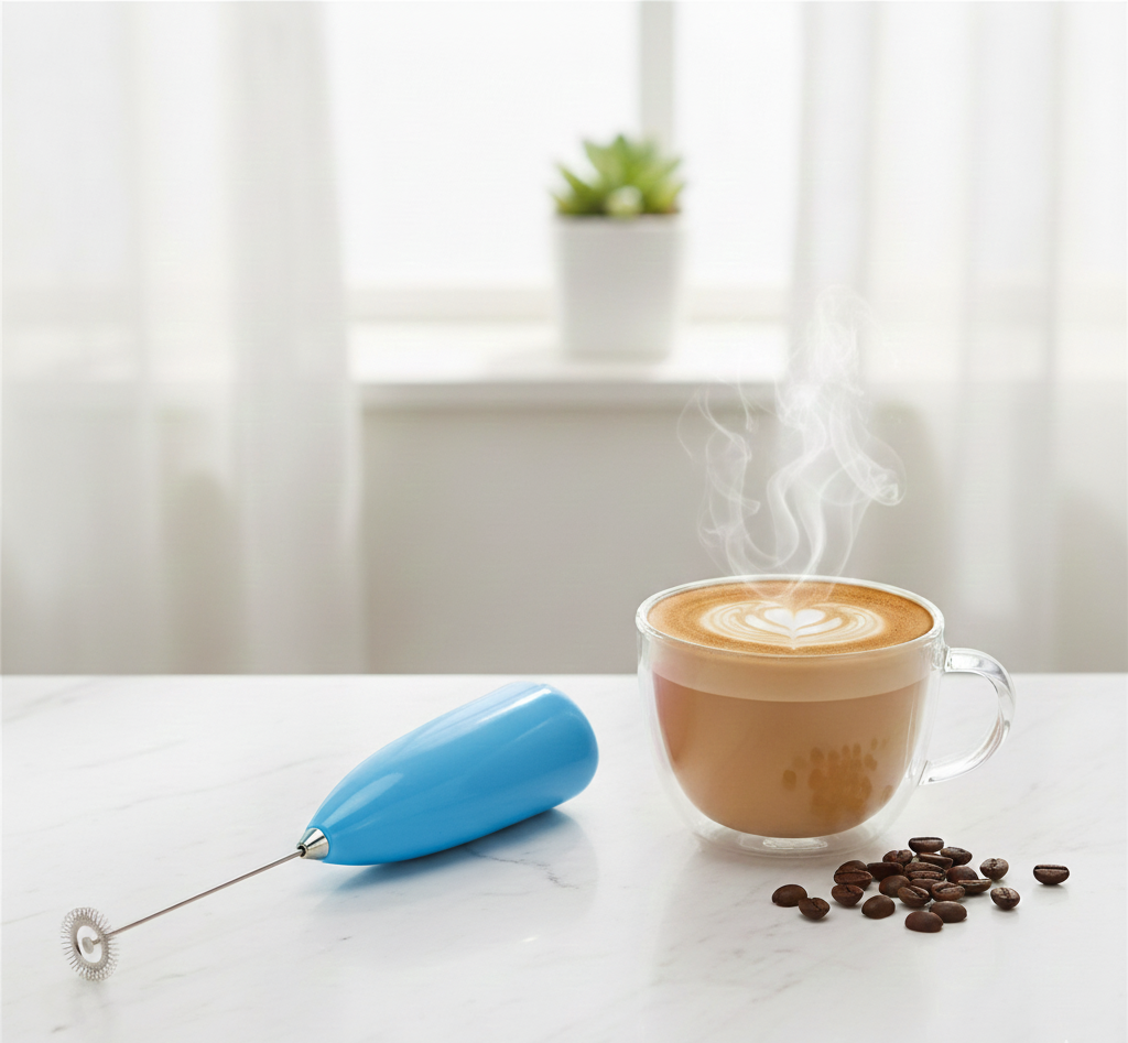 Coffee Beater & Milk Frother – Mini Handheld Egg Whisk, Drink Mixer & Foamer for Kitchen Use | Practical Cooking Tool