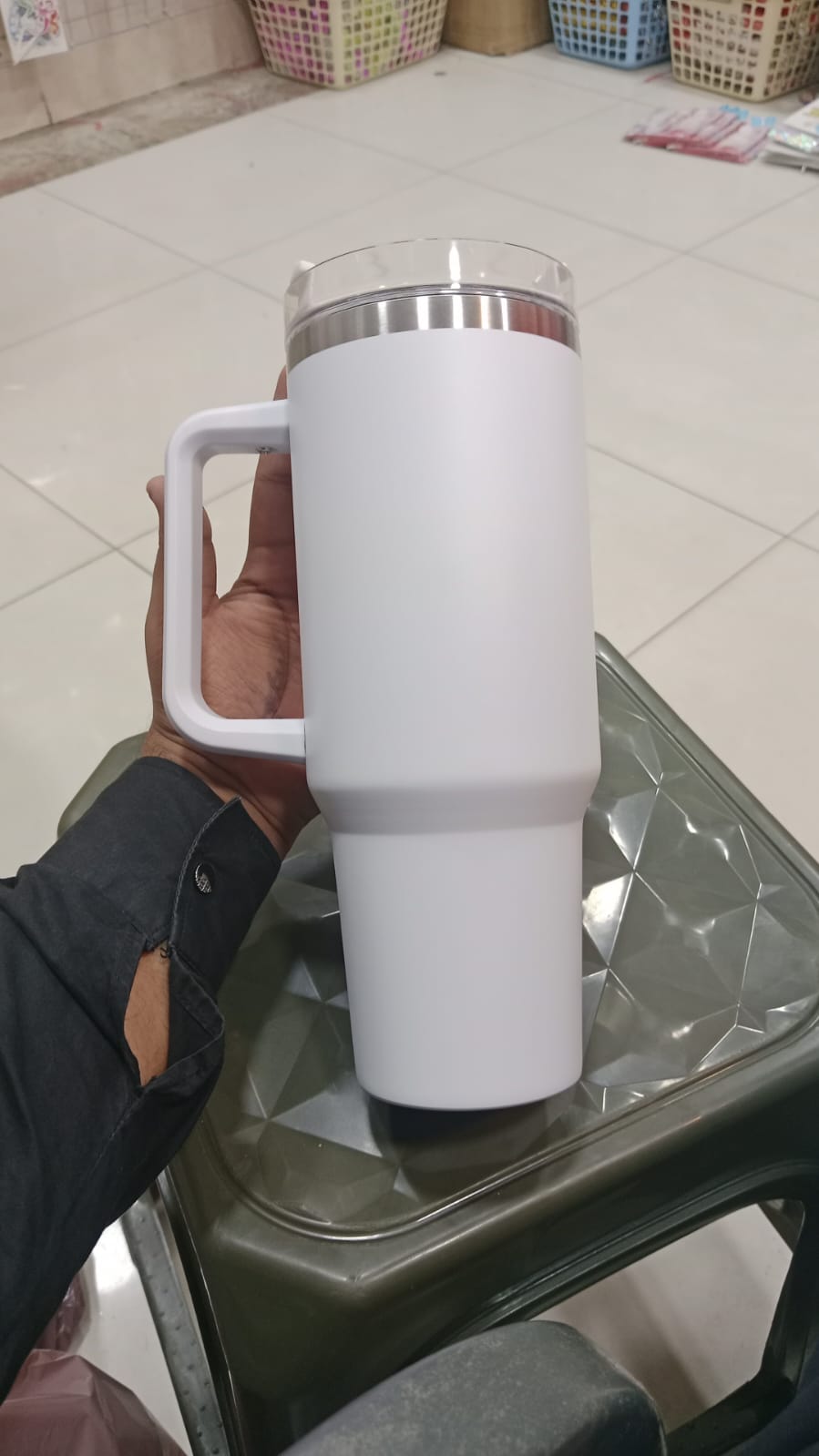 Stanley 40 Oz (1200ML) Stainless Steel Vacuum Insulated Tumbler with Straw –Random Colors | Stanley ( Plain)