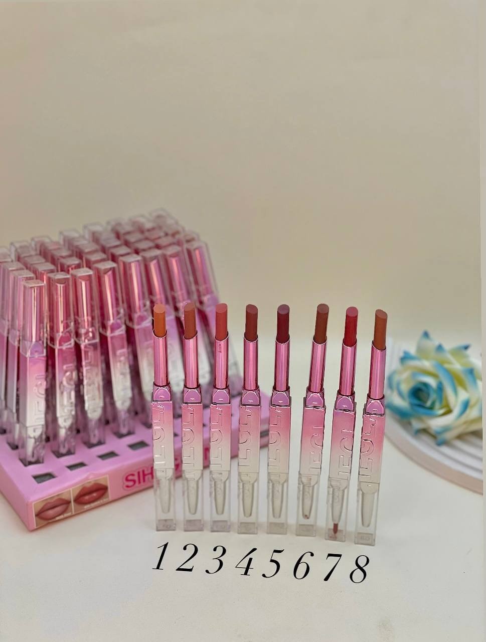 Sighelan 2 In 1 Lipstick And Lip Liner Providing Smooth Application Rich Color Comfortable Use - Shades of Nude