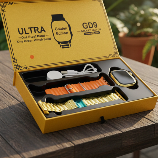 GD9 Ultra Golden Edition Smart Watch Providing Premium Design Stylish Appearance And Everyday Smart Wear Support