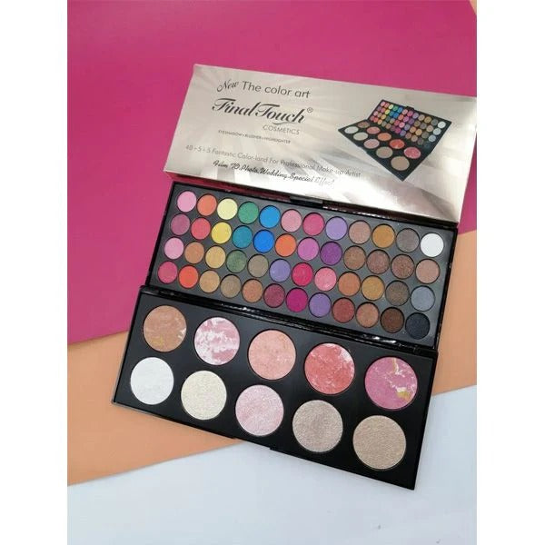 Final Touch Matte Palette | 48 Colors Eyeshadow, Blusher & Highlighter | Professional Makeup Kit