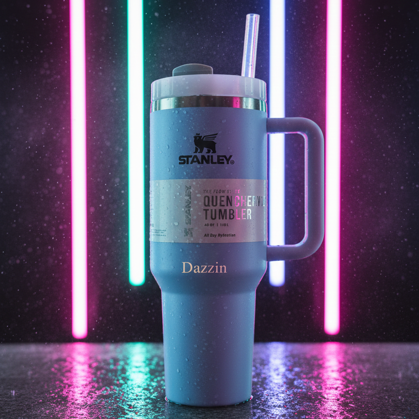 Stanley 40 Oz | (1200ML) Stainless Steel Vacuum Insulated Tumbler With Straw Leak Proof Quencher Cup For Hot And Cold Beverages - With Box | Black