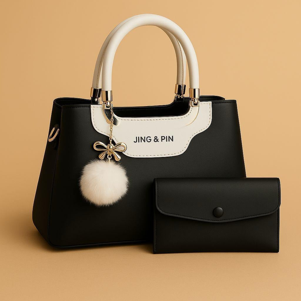 Premium 'JING & PIN' Ladies Handbag Collection with Clutch and Shoulder Strap Option