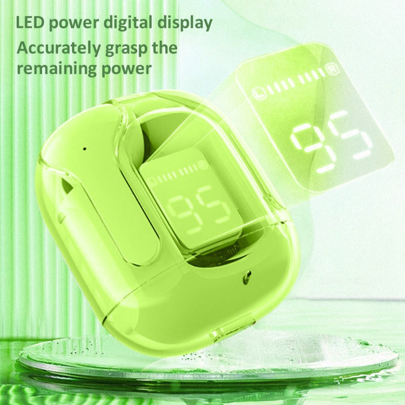Air31 Wireless Earbuds | Crystal Transparent Bluetooth 5.3 | With Transparent Charging Case