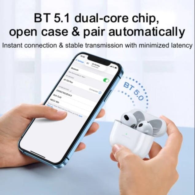 Joyroom AirPods 3 JR‑T03S Plus | Wireless Bluetooth Earbuds | HiFi Sound | Long Battery Life | Free Premium Case