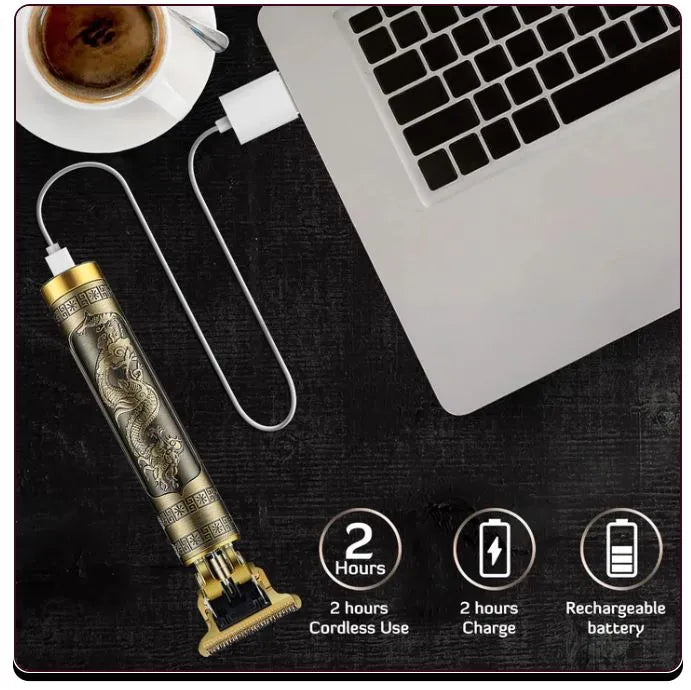 Vintage T9 Professional Cut & Shave Trimmer High-Precision Hair Grooming Device For Men (metal body)