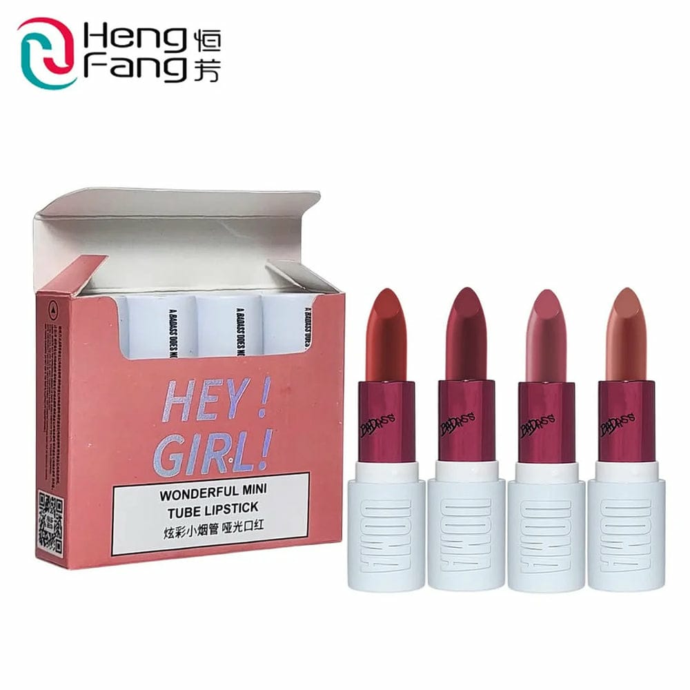 Hey Girl 4 Pcs Lipstick Set Creamy Multicolor Lipsticks