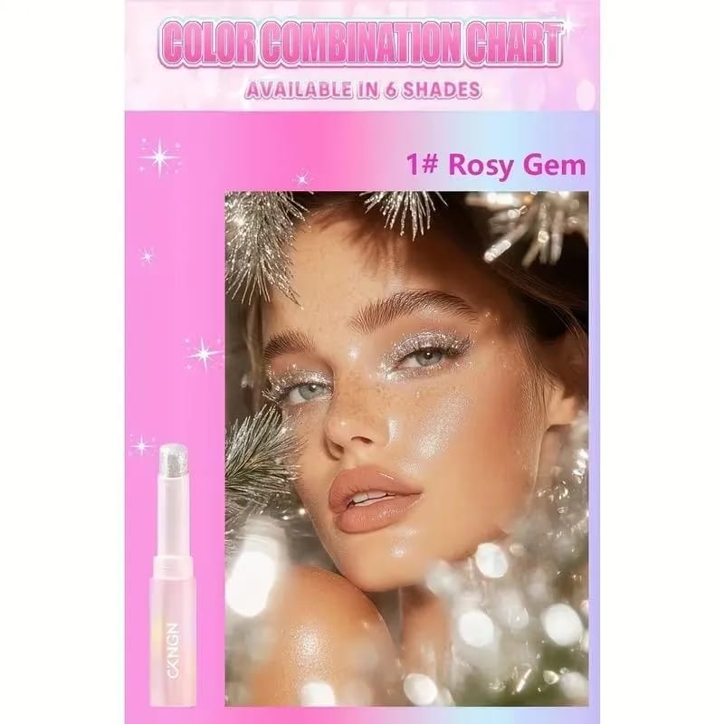 2 In 1 Jelly Shiny Shimmering Eyeshadow Stick | Long Lasting Glow Makeup Stick | Shades 1