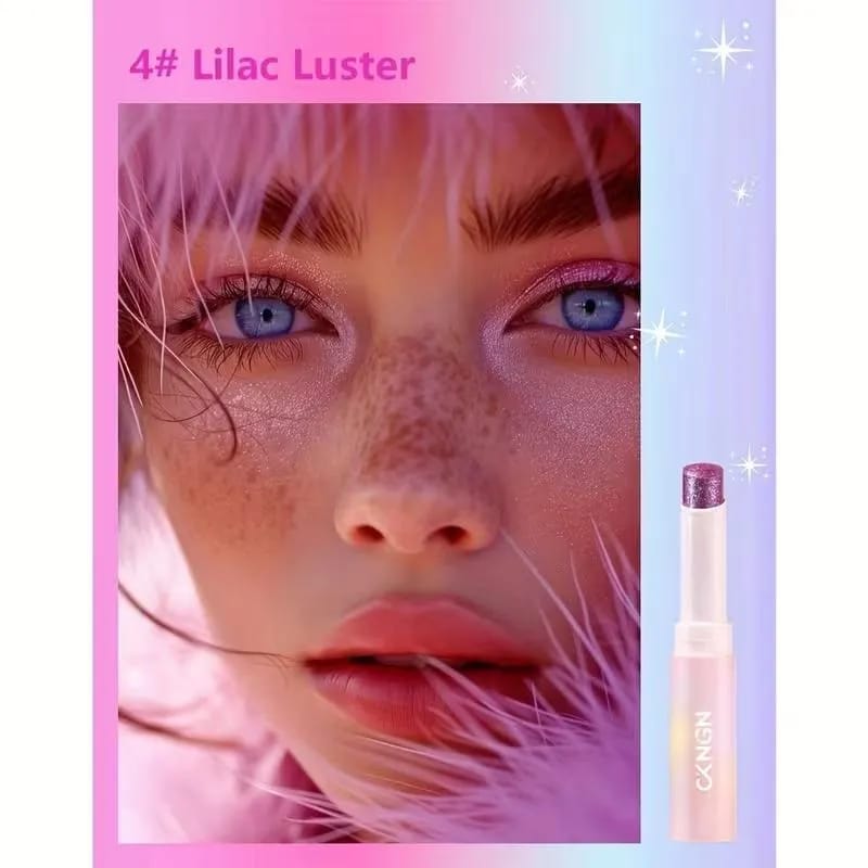 Multipurpose Jelly Highlighter Stick – Creamy Glitter Eyeshadow, Lip Balm & Face Highlighter | Shade 1