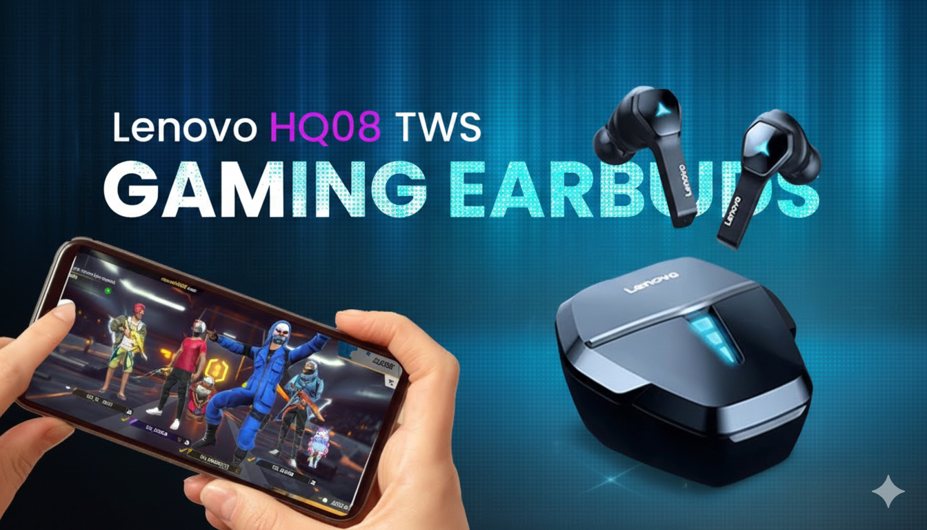 Professional Lenovo Hq08 Tws Gaming Earbuds Low Latency Hifi Sound 100 Percent Original