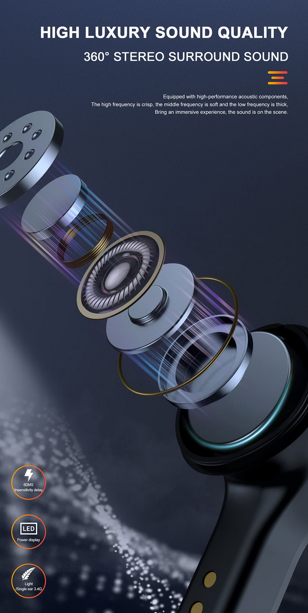 Professional Lenovo Hq08 Tws Gaming Earbuds Low Latency Hifi Sound 100 Percent Original