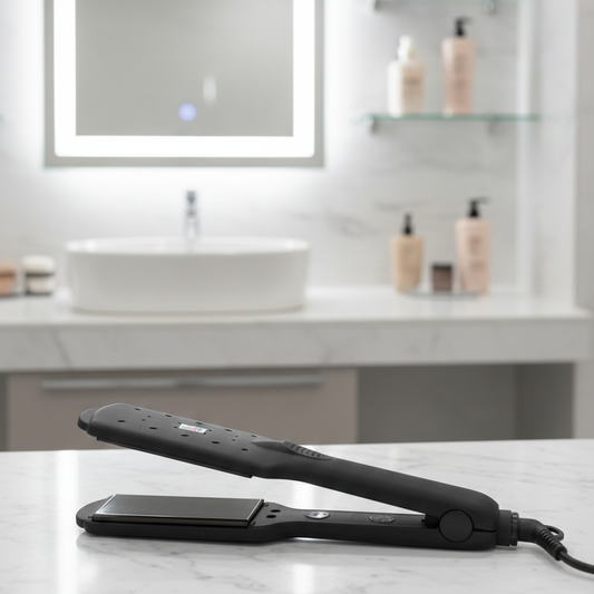 Visage Hair Straightener | Ceramic/Tourmaline Plates | Adjustable Heat | 220–240V | Anti-Frizz & Shine