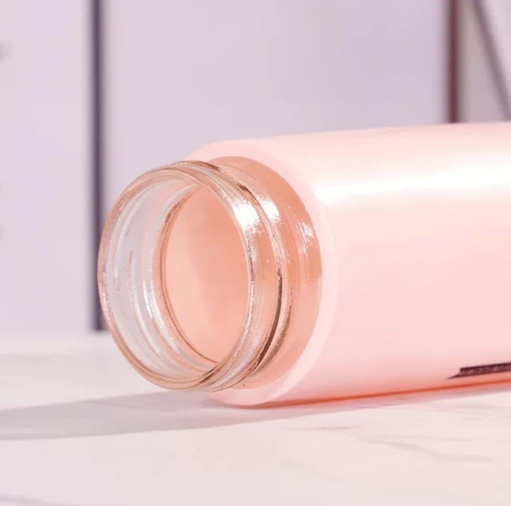 BPA Free Glass Water Bottle | 400ml Portable Tumbler | With Protective Plastic Shell | For School, Gym, Home & Office