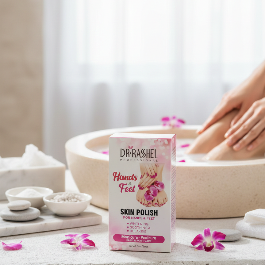 Dr Rashel Hand & Foot Skin Polish – Powder Formula with Blonder Powder | Smooth & Refreshing Care ~ Pack of 2