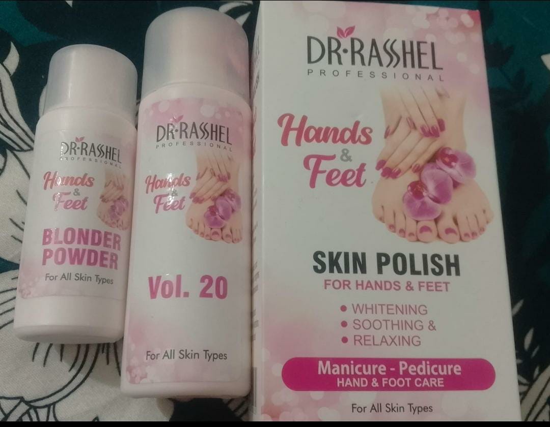 Dr Rashel Hand & Foot Skin Polish – Powder Formula with Blonder Powder | Smooth & Refreshing Care ~ Pack of 2