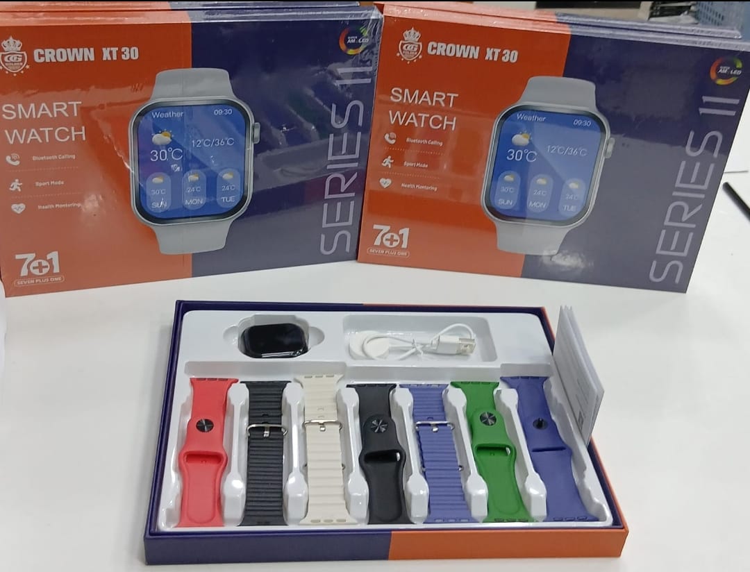 Crown XT30 Series 11 (7+1) Smart Watch – HD Display, Bluetooth Calling & Advanced Health Tracking
