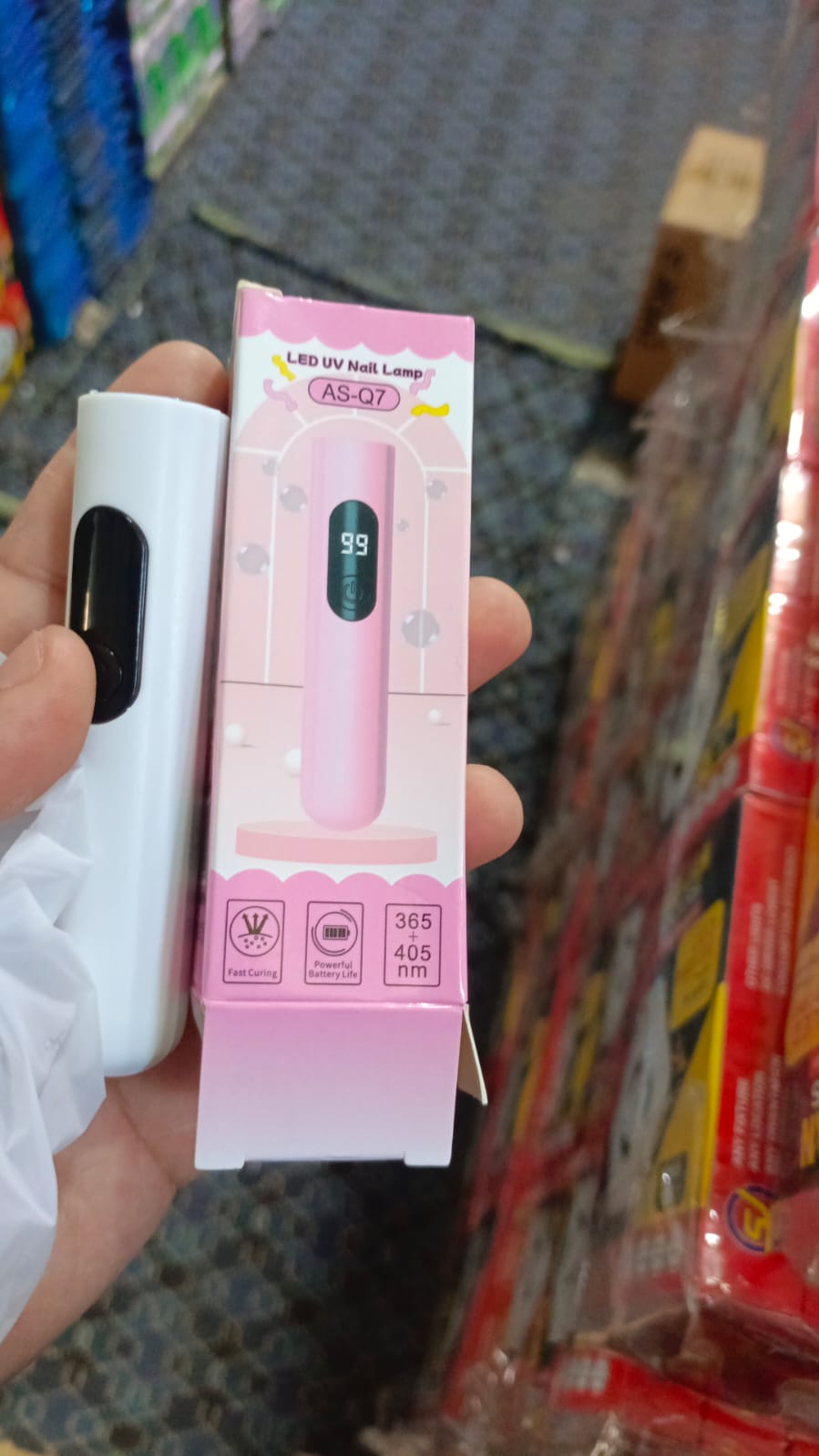 UV Light for Gel Nails – Handheld Mini Flash Cure Lamp | Portable Lumière Nail Dryer | Rechargeable USB LED/UV Nail Light with LCD Display & 2 Timers | Fast Drying Gel Polish & Nail Glue | Home & Salon Use