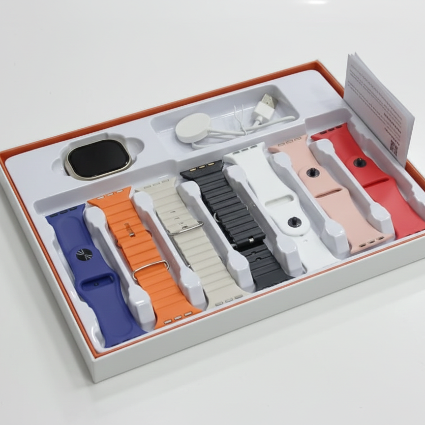 CROWN AZ 900 Ultra 2 Smart Watch – 7-in-1 Strap Combo | Big 2.01” Display | Bluetooth Calling | Fitness Tracker