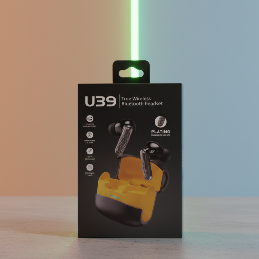 U39 True Wireless Bluetooth 5.1 Earbuds – Premium Plating Design