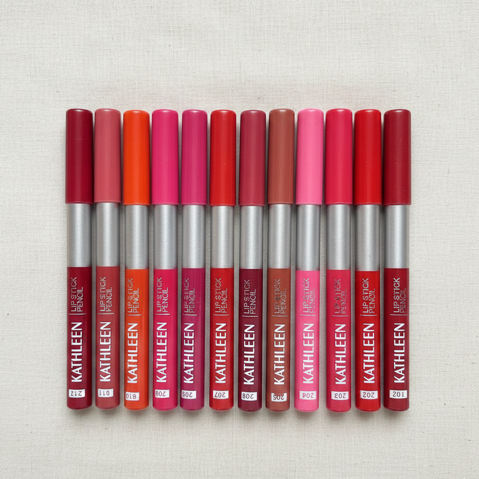 Kathleen High Pigmented Lip Pencil – Smooth Creamy Texture | Multicolor Shades | Pack of 6
